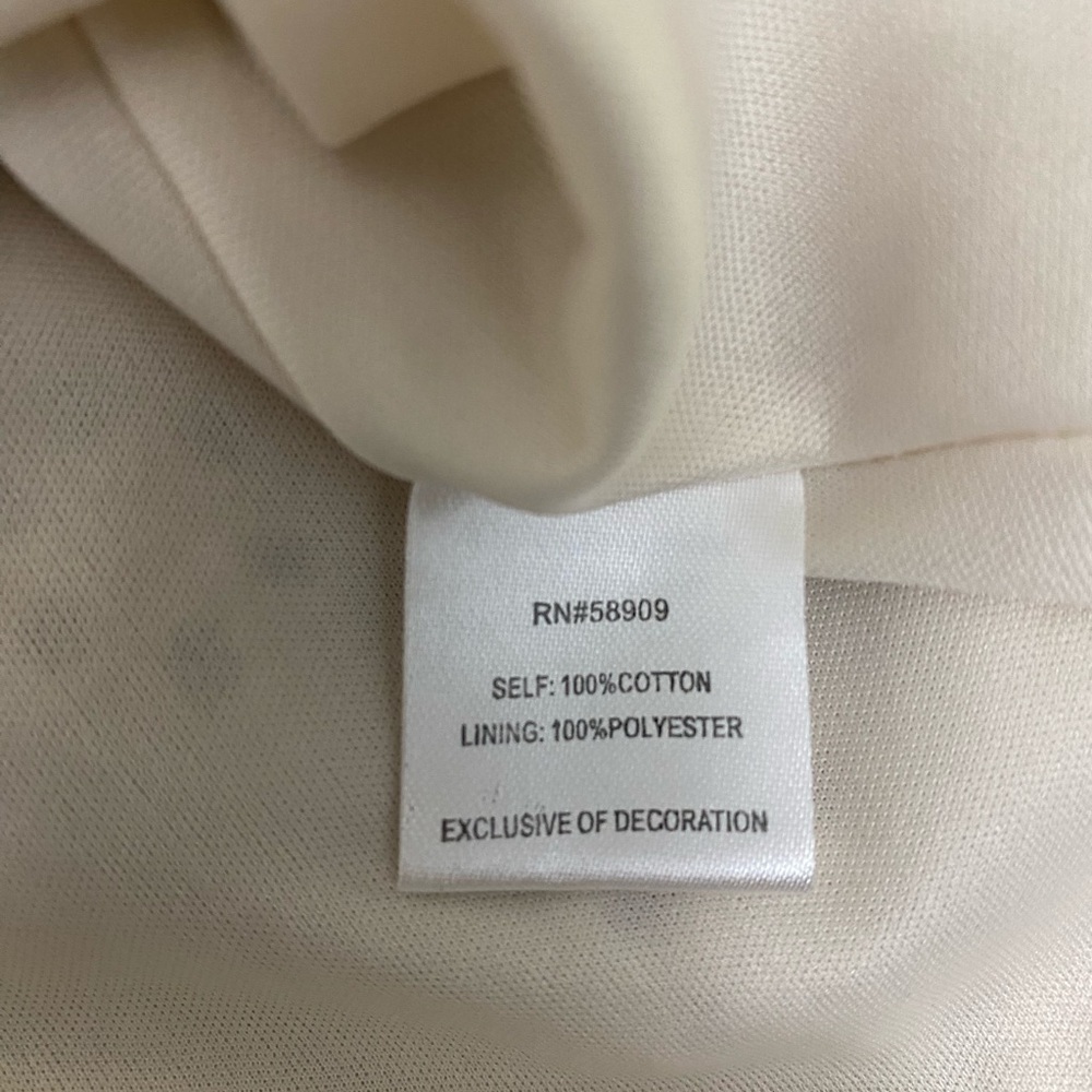 Chelsea & Violet Sleeveless Cream girls Dress with Button Details eyelets size M - Picture 8 of 8